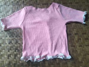 Bow Lace Pink Cute Crop Top