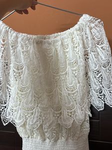 Beautiful White Off Shoulder Top