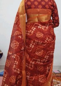 Brown 🤎 Tie-Dye Saree/ No Coins Please