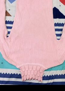 Pink High Neck Top