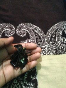 Black Flower Hair Clip