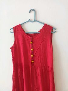 Red Maxi Dress/ Kurti