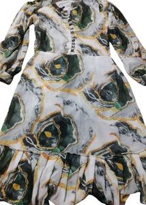 Patterned Midi Dress