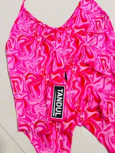Pink Swirl Halter Top