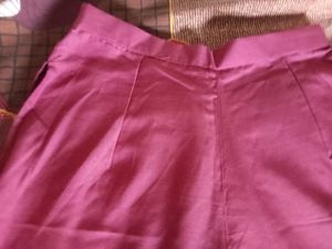 Magenta Embroidered Suit with Dupatta