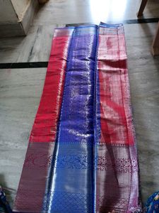 Elegant Red &amp; Purple Saree