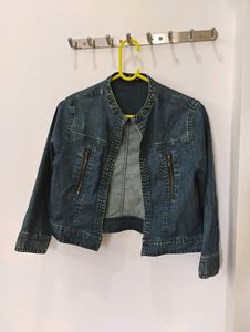 Denim Cropped Jacket