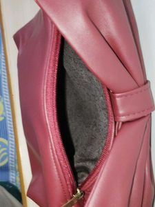 Cherry Red Handbag With Bow