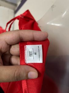 Silk Red Mini Dress