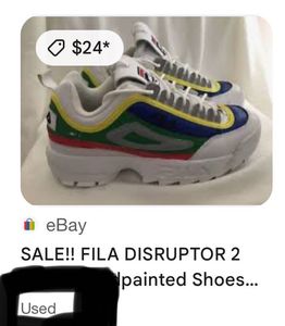Original Colorful Fila Disruptor-style sneakers