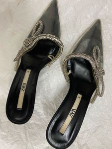 Zara Rhinestone Heels