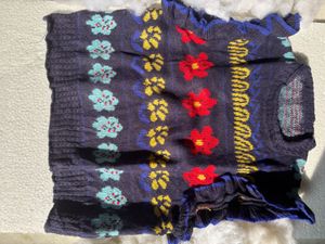 Floral Knit Ruffle vest Top