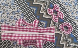 Checkered Tote Bag Set