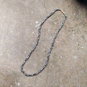 Sparkling Silver Beaded Necklace