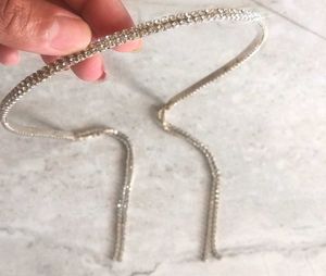 Sparkly Rhinestone Long Tassel Hair Brand