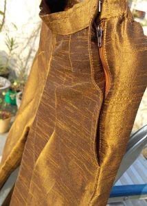 Golden Silk Blend Trousers