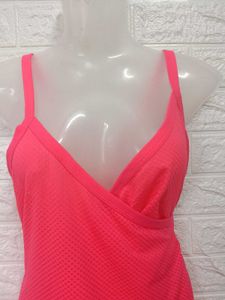 Coral Wrap Tank Top