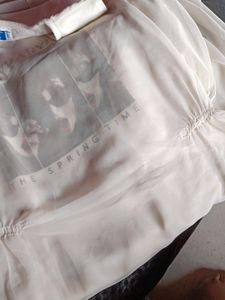 Trendy Offwhite Top/ Short Dress