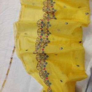 💛Yellow Embroidered Dupatta💛