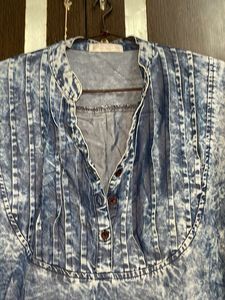 Denim Look Top 3XL