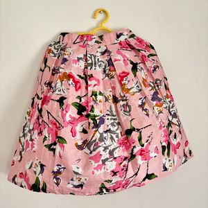 Pink Floral Skirt