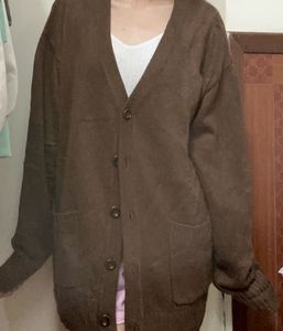Brown Corduroy Cardigan