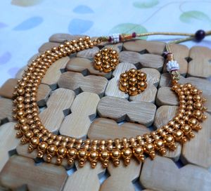 Gold Plated Necklace With A Antique Touch