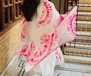 Beautiful White And Pink Kurta Set 🩷