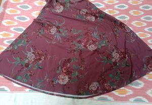 Mauve And Grey A Line Dress