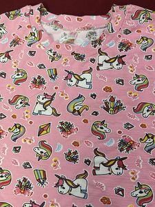 Cute Unicorn Print Top