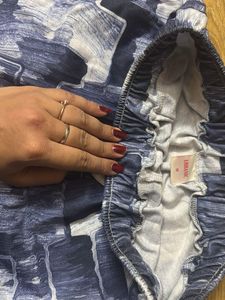 Blue Patterned Lounge Set