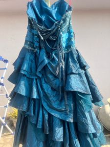 Elegant Teal Ethnic Gown- 2800 rs only