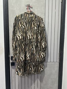 Zebra Print Shirt Dress