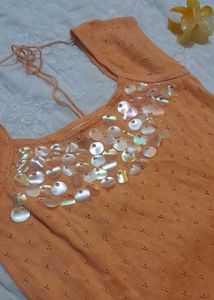 Beachy Light Orange Top