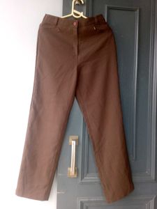 Brown Straight Leg Pants