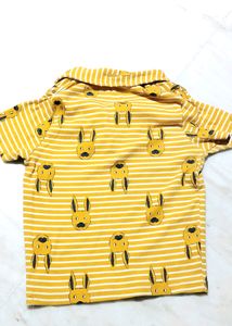 Yellow Colour Crop Tshirt