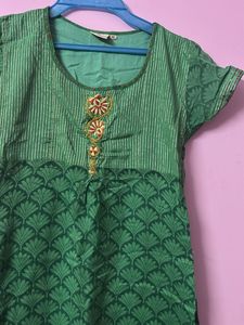 Green Printed Kurti