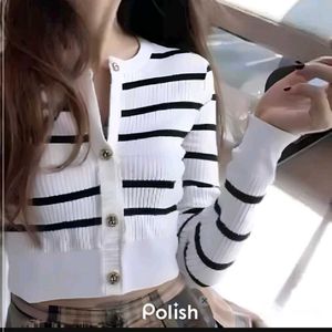 New With Tag Korean Striped Knit Cardigan