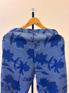 Blue Floral Print Cord Set