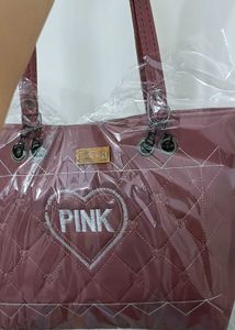 Pink Quilted Tote Bag