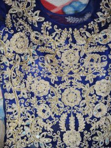 Weeding gown Net And Mirror Work