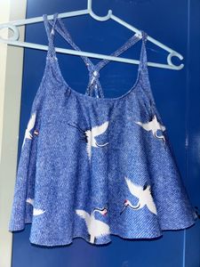 Crane Print Tank Top