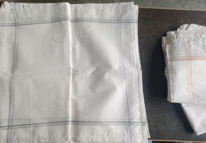 Brand New White Hanky With Border.