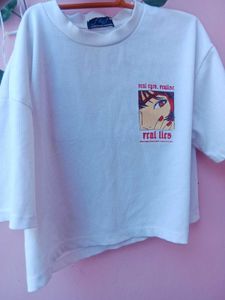 New White Crop Top For Women