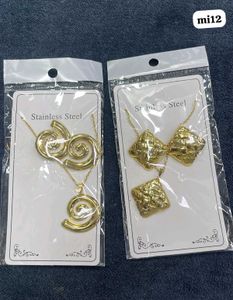 TRENDY ANTITARNISH SS CHAIN PENDANT SET ANY 1@399