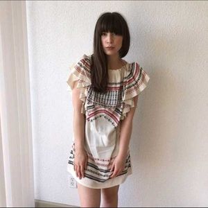 Zara Embroidered Mini Dress