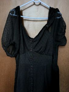 Black Puff Sleeve Dress