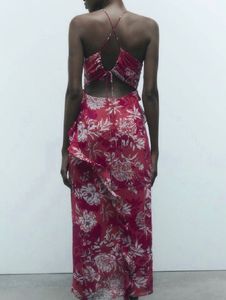 ZARA Printed Ruffle Dress