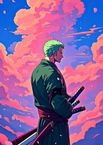Roronoa Zoro Poster. One Piece. Anime Wall Decor