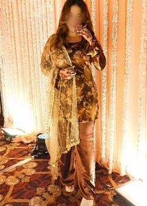 Trending 3pc velvet and satin suit set